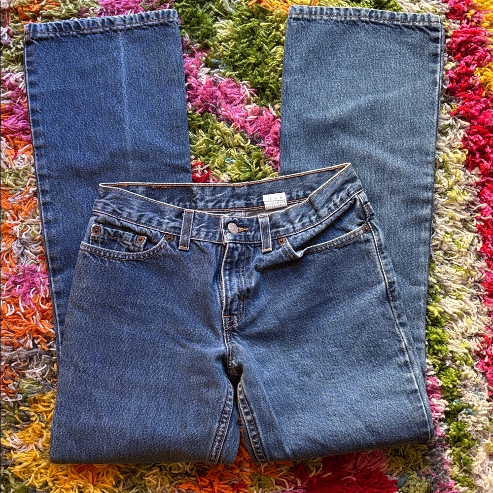 Levi's Vintage 518 Super Low Bootcut Flare Jeans in Classic Blue - Picture 5 of 11
